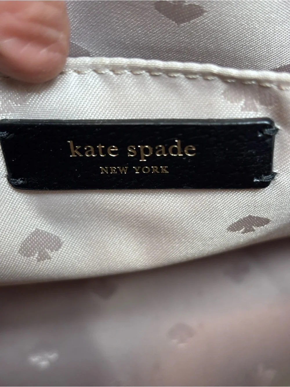 kate spade Two-Tone Black and Beige Pebble Leather Crossbody